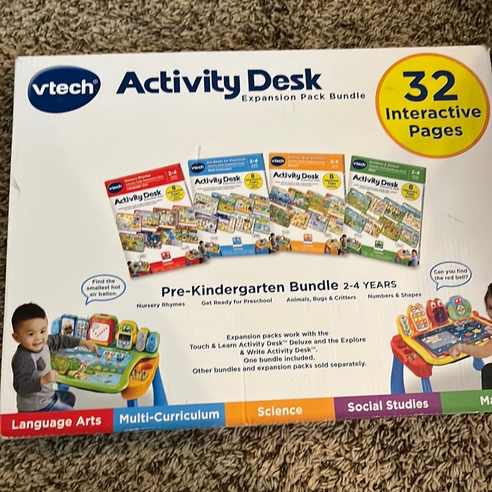 V tech activity desk expansion pack bundle